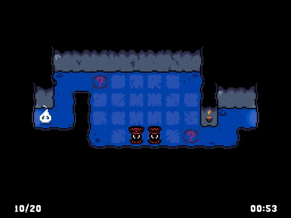 Trial 10 before backtracking to find the ghost in Trial 4