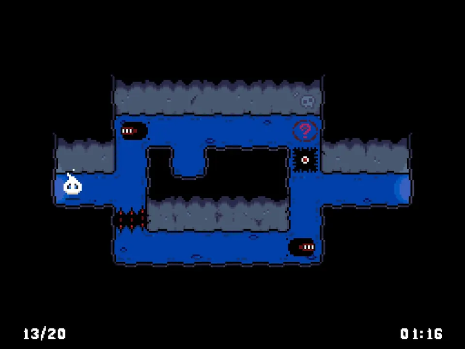 Trial 13 after the question mark reveals hidden details in the central area