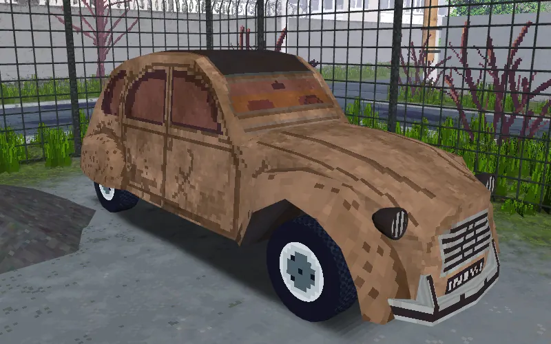 A rusty tan Citrus 4WV with its rounded bonnet and round headlights