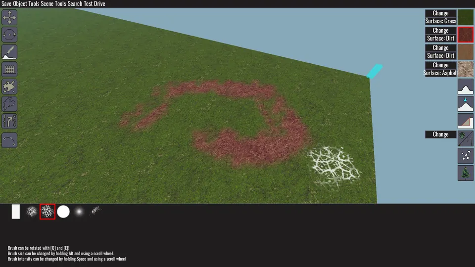 Terrain painted with the first landscape slot before its texture is changed