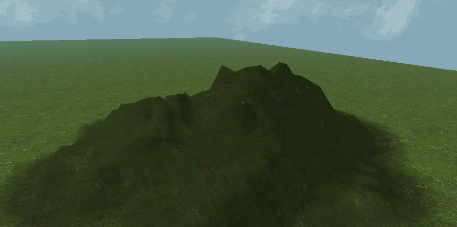 Rough terrain created with the Height brush