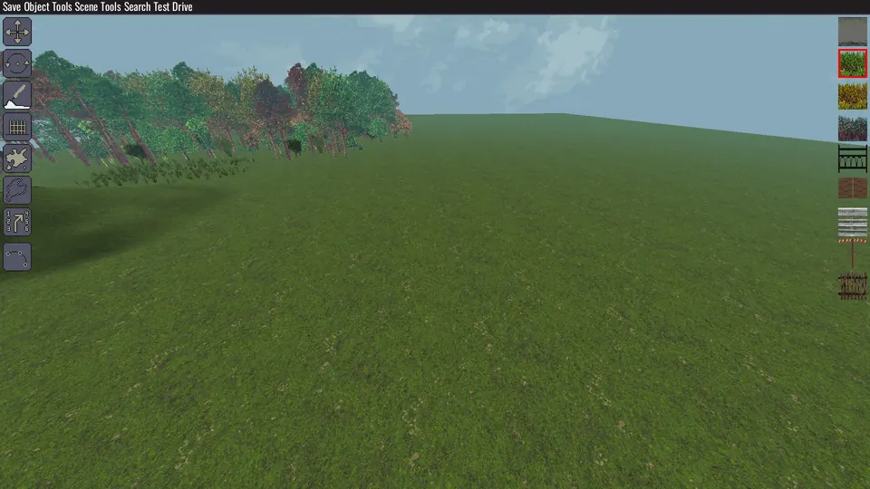 An open field ready for a fence or wall