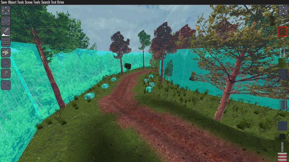 Decal coverage highlighted across a forest route