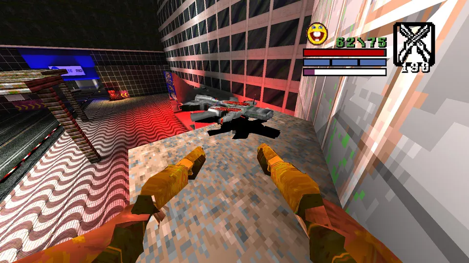 The top of the tower after Ronaldo's trap, with the Mac 10 47 lying on it