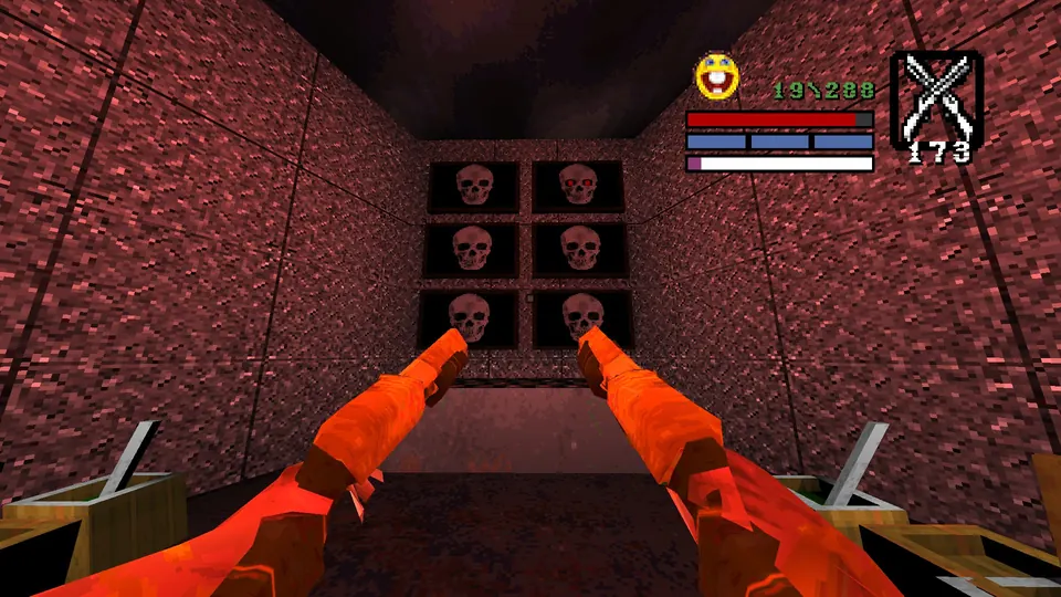 The six skull monitors in the Guarulhos vent room; shoot the top right one with the glowing eyes