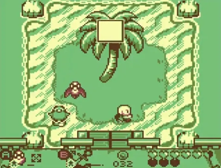 The torch island after the puzzle is solved, with the fat parrot appearing