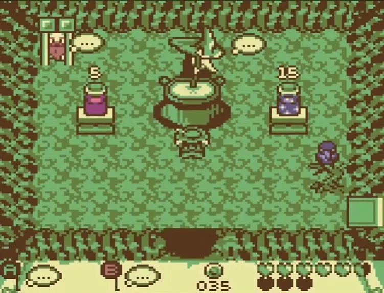 The witch at her cauldron, asking for help finding an item