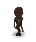 The Mud Man collectible, a small brown figure moulded out of wet mud.