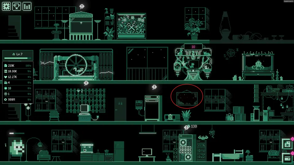 The framed star pattern beside the Cloud Servers rack used for the Dreamtree puzzle.