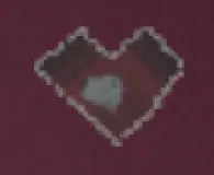 Heart of Cards icon, a heart with a pale card in the middle