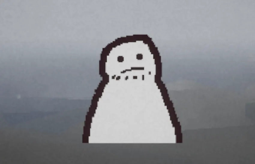 The neckbeard man standing in the fog