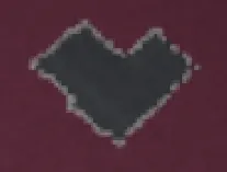 Heart of Stone icon, a dark grey heart