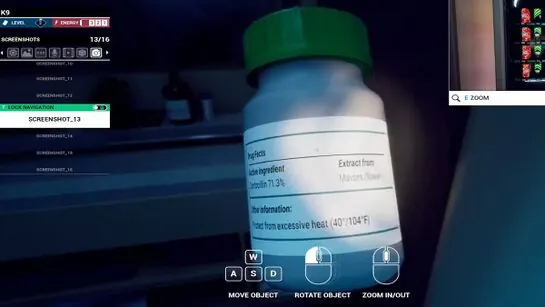 The pill bottle from Amaan's bathroom with the flower extract named on its label