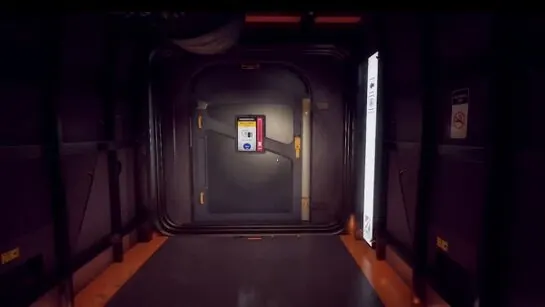 The Observatory door at the end of a dark Connector corridor