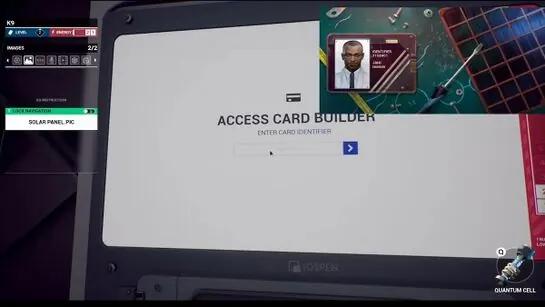 The Card Builder asking for a card identifier, with Jahi's I.D. screenshot in the corner