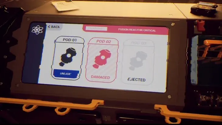 The Fusion Core console's Pods screen with the Unlock button on Pod 01