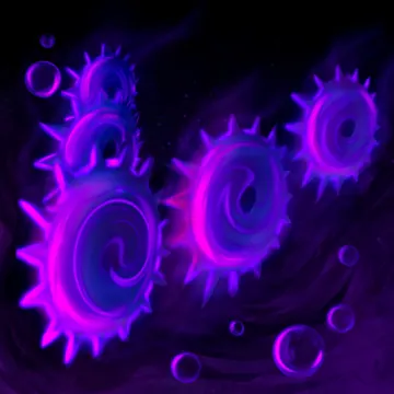 Shadow Blades, a cluster of spiked purple blades fanning outward