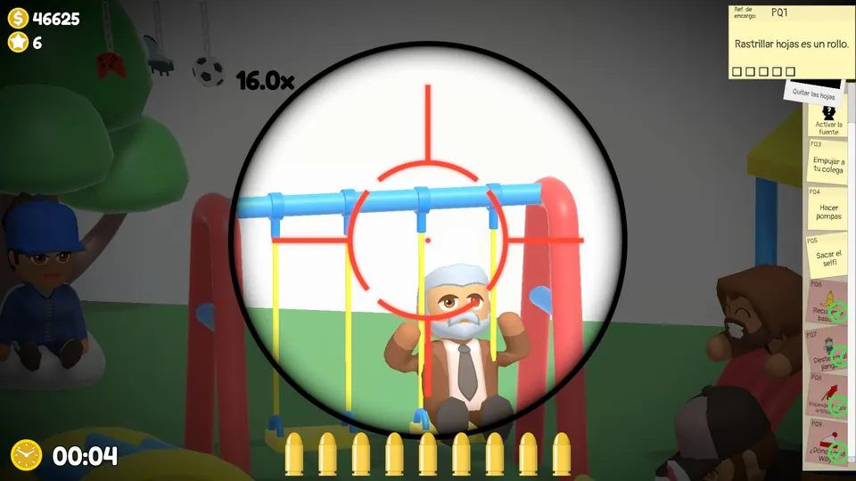 Close-up of the swing rope to shoot three times