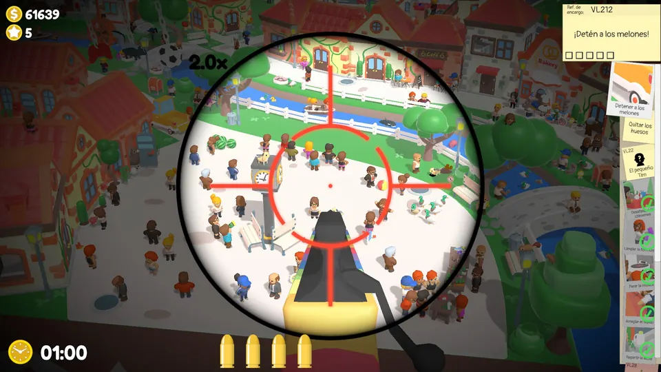 Watermelons rolling across the square towards the NPC