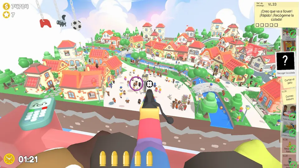 Village Day 3 haircut: spawn spot 1 of 3, circled on the map