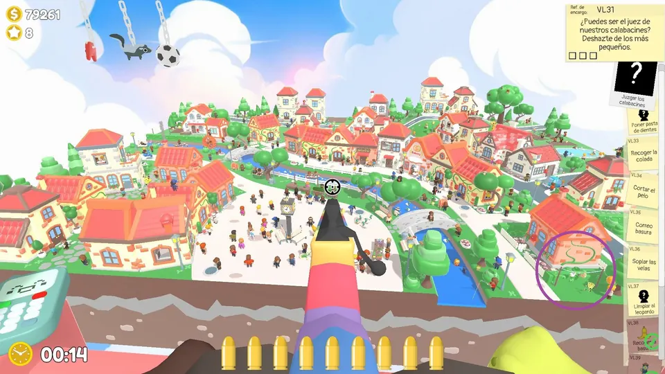 Village Day 3 clothes pegs: spawn spot 2 of 2, circled on the map