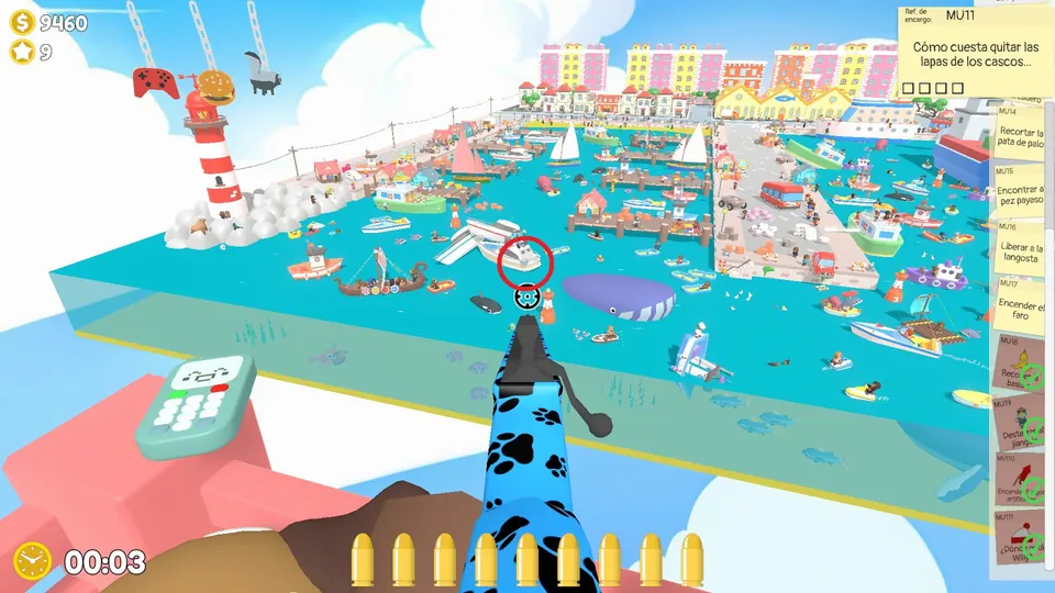 Harbour Day 1 fish tank: spawn spot 3 of 3, circled on the map