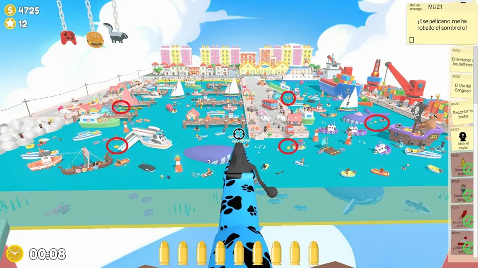 Harbour Day 2 toxic barrels: layout 2 of 3, every item circled on the map