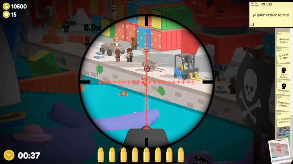 The life ring beside the drowning NPC