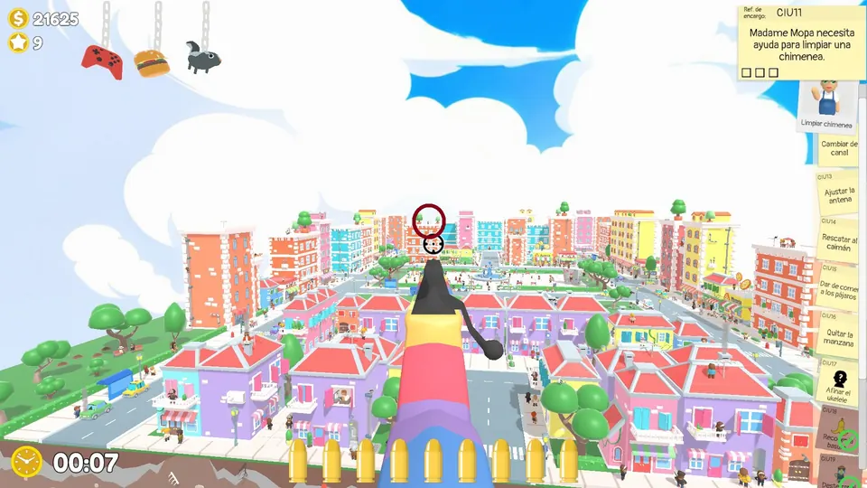 City Day 1 aerial: spawn spot 3 of 3, circled on the map
