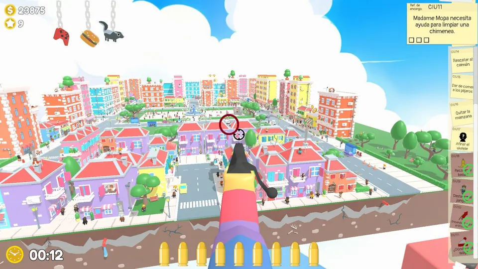 City Day 1 chimney: spawn spot 1 of 3, circled on the map
