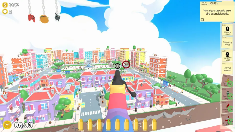 City Day 2 umbrella: spawn spot 2 of 3, circled on the map