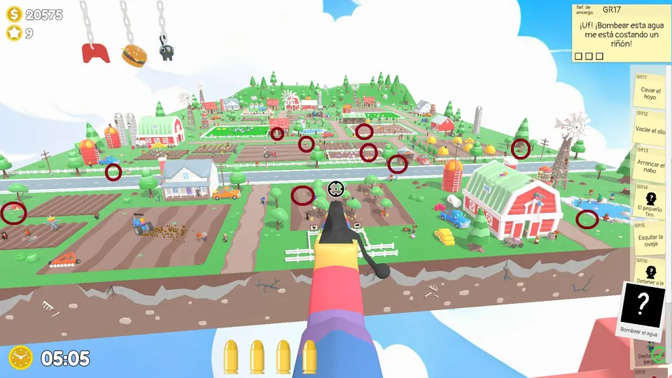 All ten Funky Farm bananas circled on the farm overview