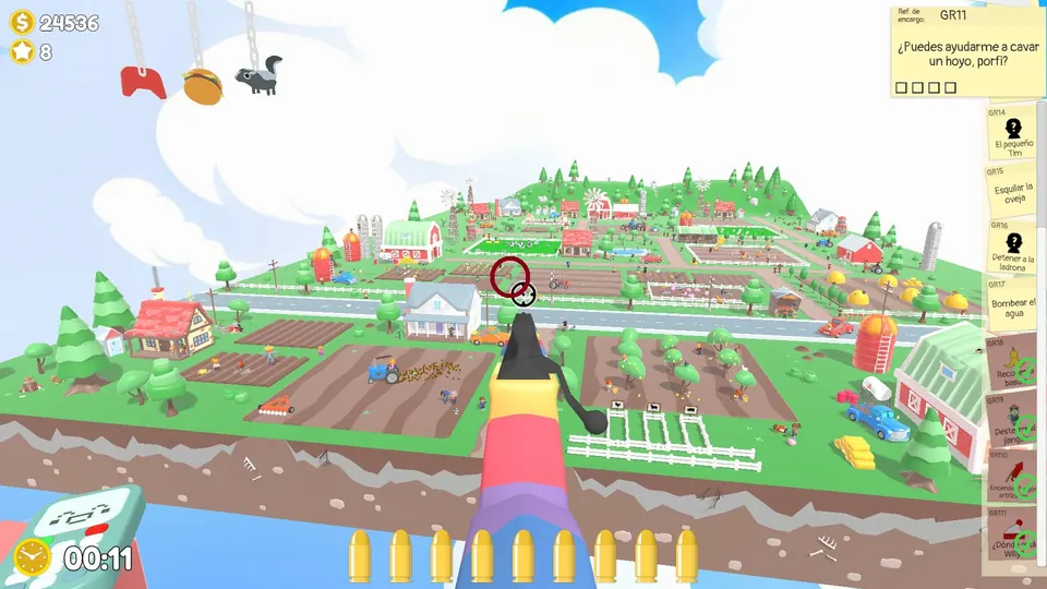 Farm Day 1 water valve: spawn spot 1 of 3, circled on the map