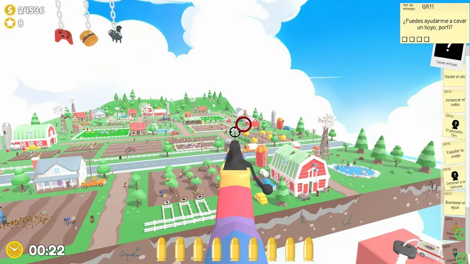 Farm Day 1 water valve: spawn spot 2 of 3, circled on the map