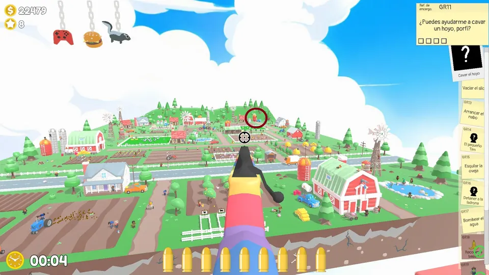 Farm Day 1 silo: spawn spot 3 of 3, circled on the map