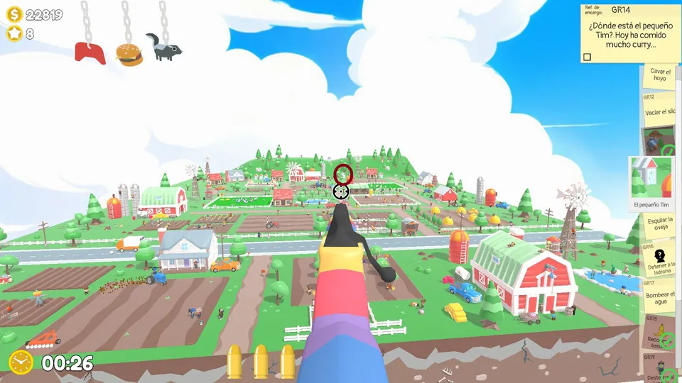 Farm Day 1 find Tim: spawn spot 3 of 3, circled on the map