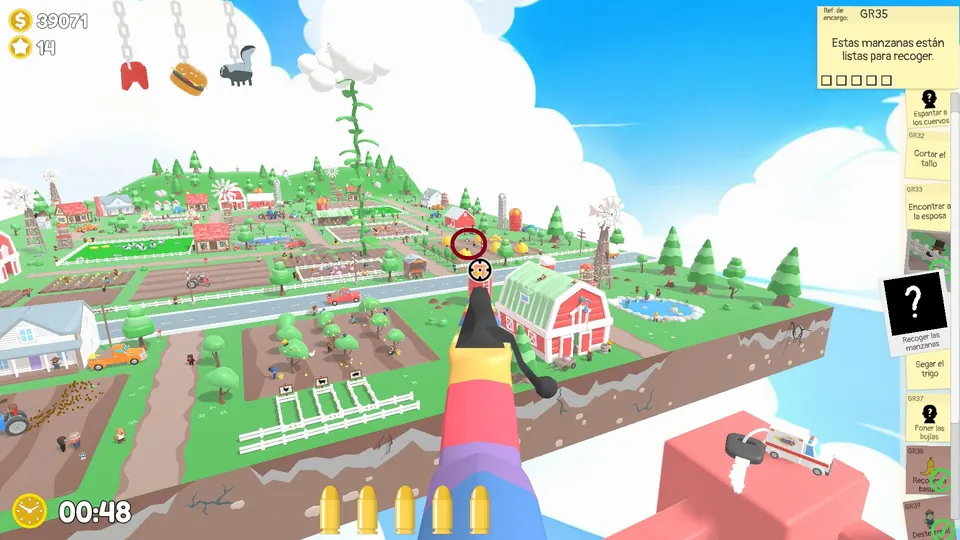 Farm Day 3 scarecrow: spawn spot 1 of 3, circled on the map
