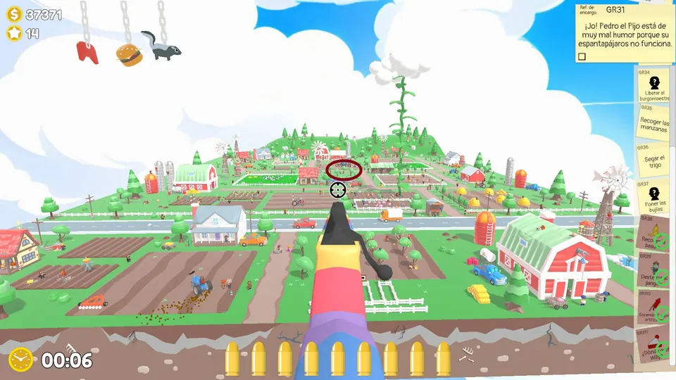 Farm Day 3 apples: spawn spot 2 of 3, circled on the map