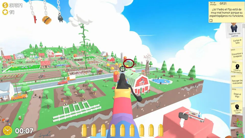 Farm Day 3 apples: spawn spot 3 of 3, circled on the map