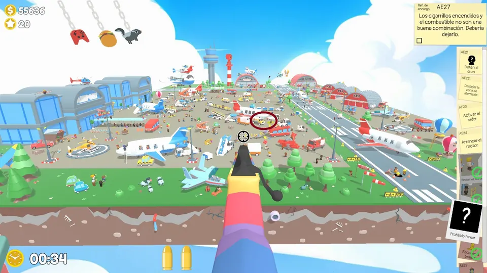 Airport Day 2 cigarette: spawn spot 2 of 3, circled on the map