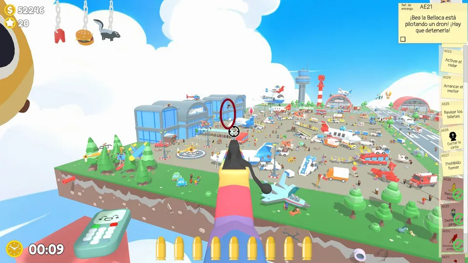 Airport Day 2 umbrella landing: spawn spot 3 of 3, circled on the map