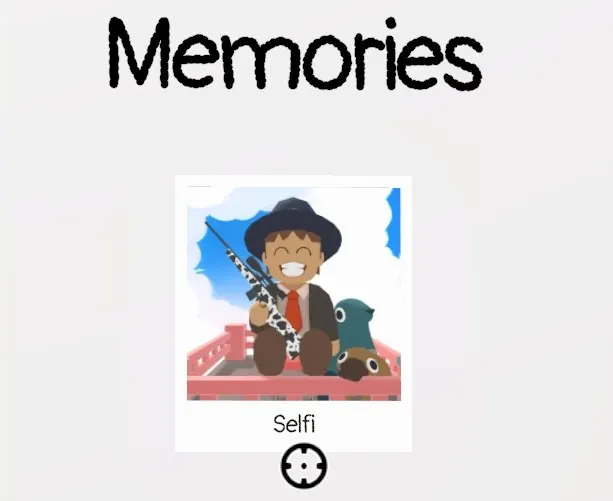 The Memories photo album page holding the selfie