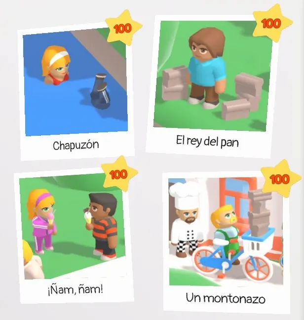 Vibrant Village album, first four photos scored 100