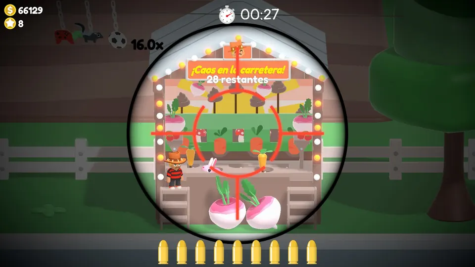 The Funky Farm bonus level with radishes and tomatoes