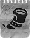 The drinking horn symbol that marks the skeleton's old house