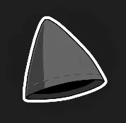 Gnome Hat icon: a tall pointed cone hat