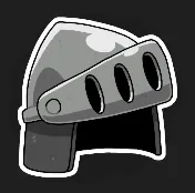 Knight Helmet icon: a visored metal helmet
