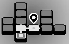 Deltburg map with the pin on the bottom-row screen just right of the junction