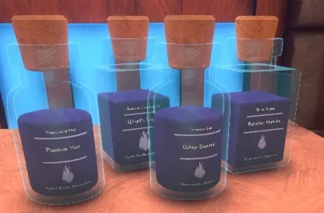 Ethereal vials: Phantom Mist, Wraith Vapor, Wisp Essence and Banshee Shrieks
